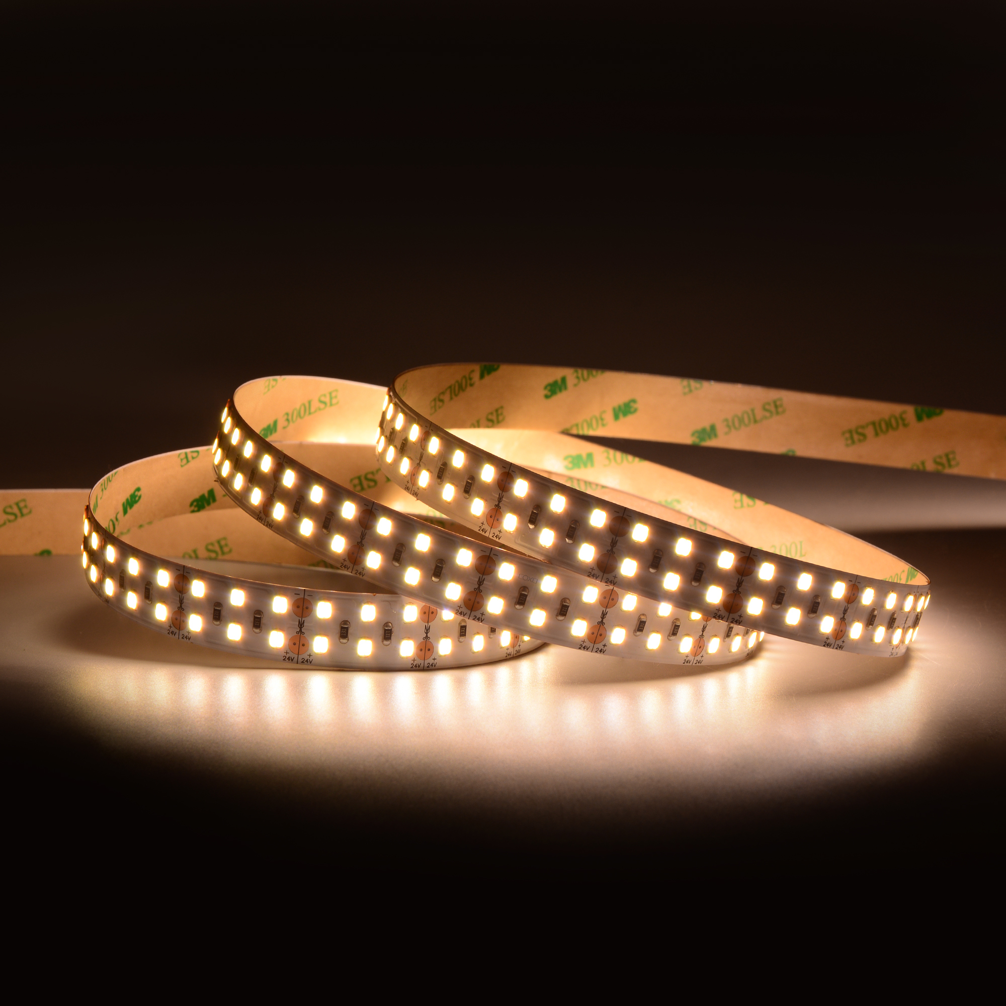 15mm 24V Double Lines 240leds/m 2835 2 in 1 CCT 2835 LED strip