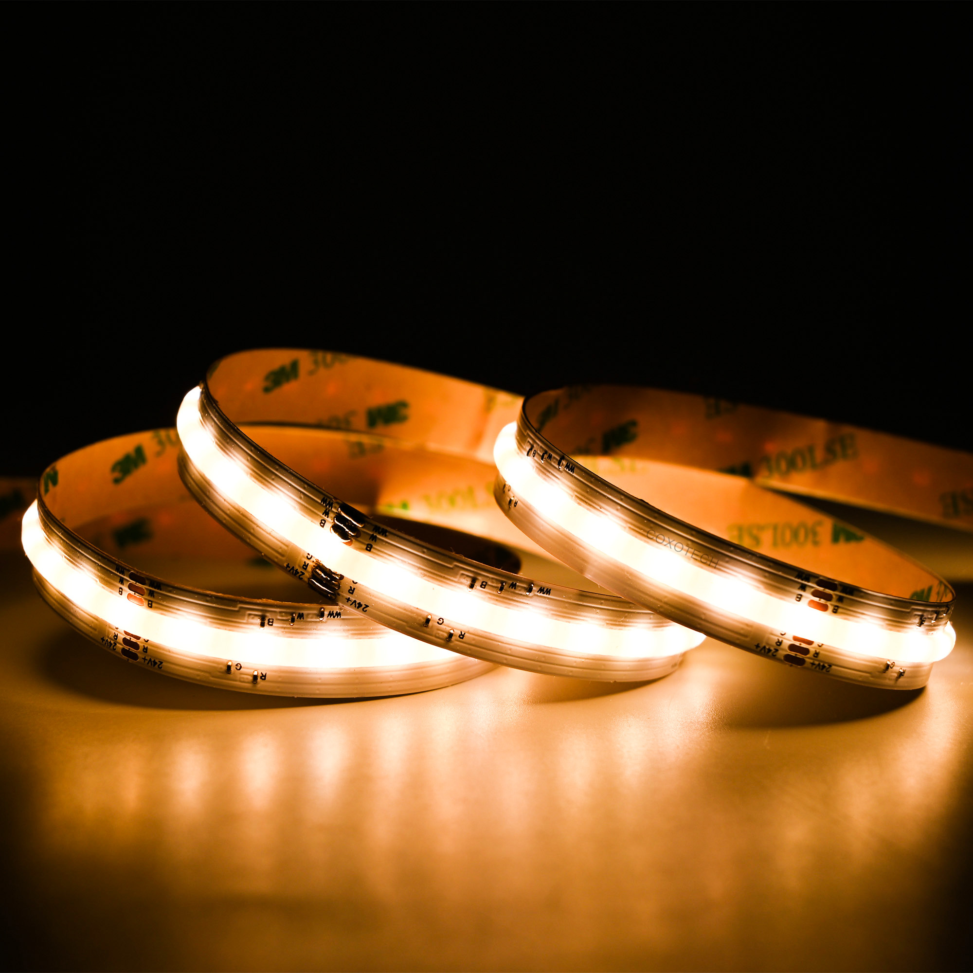 12mm 24V 840leds/m COB RGBCCT LED strip
