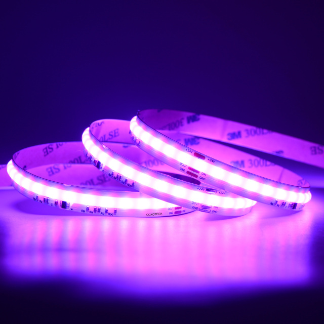 10mm 24V 420leds/m digital RGB COB led strip