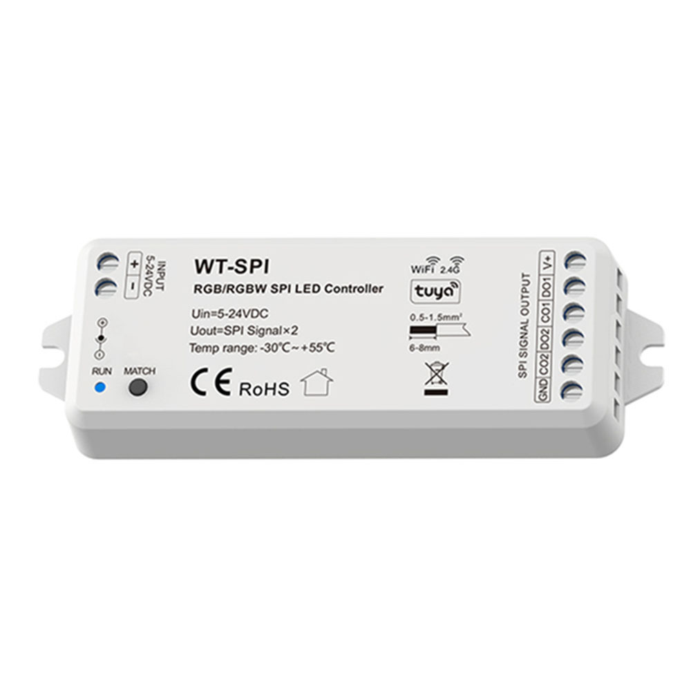 WT-SPI Wifi SPI Controller for single color RGB RGBW+CCT led Controller