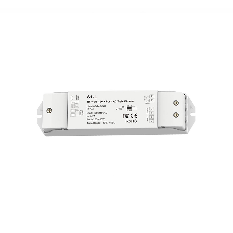 S1-L Triac RF 0/1-10V Push AC Phase-cut Dimmer