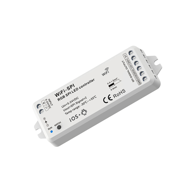 WiFi-SPI 5V 12V 24V RF Remote control 5 years warranty RGB/RGBW controller SPI Wifi LED Controller