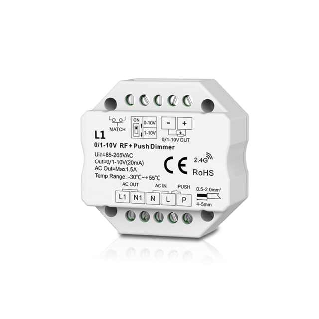 L1 RF to 1 Channel 0/1-10V LED Dimmer for single color led Controller
