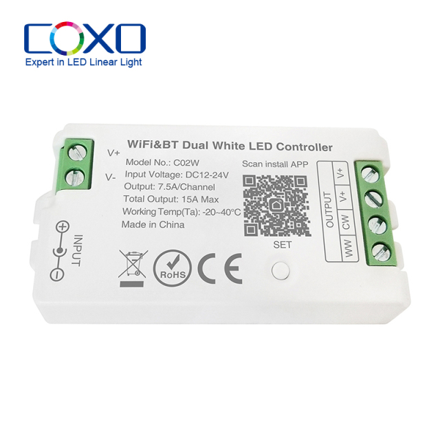C02W RF Tuya led controller Wifi LED CCT smart Controller