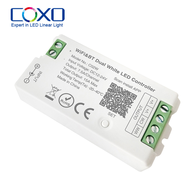 C02W RF Tuya led controller Wifi LED CCT smart Controller