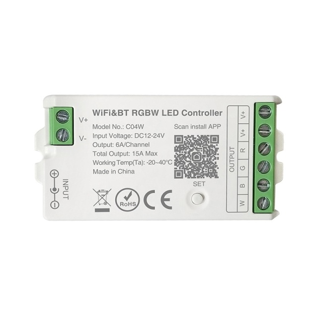 C04W Tuya Wifi RF RGBW Controller