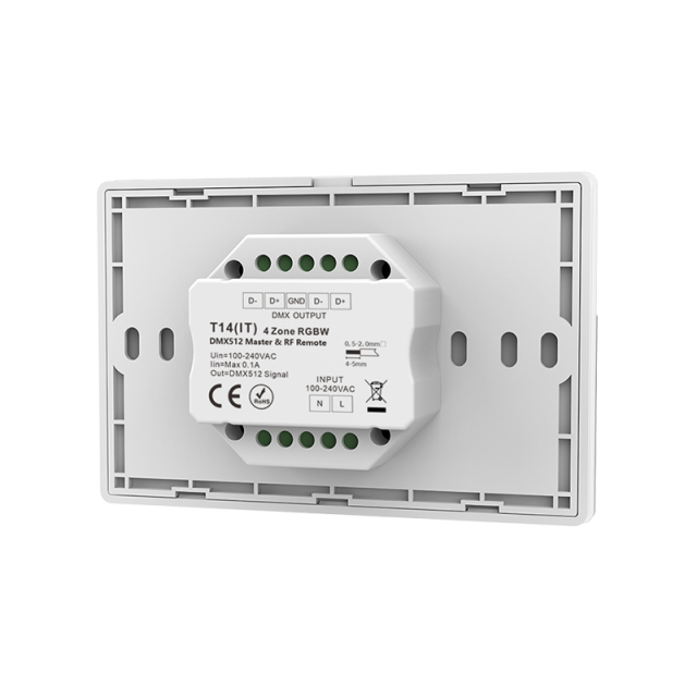T14(IT) 4 Zones RGBW DMX Control + Remote Control(100-240VAC Input)