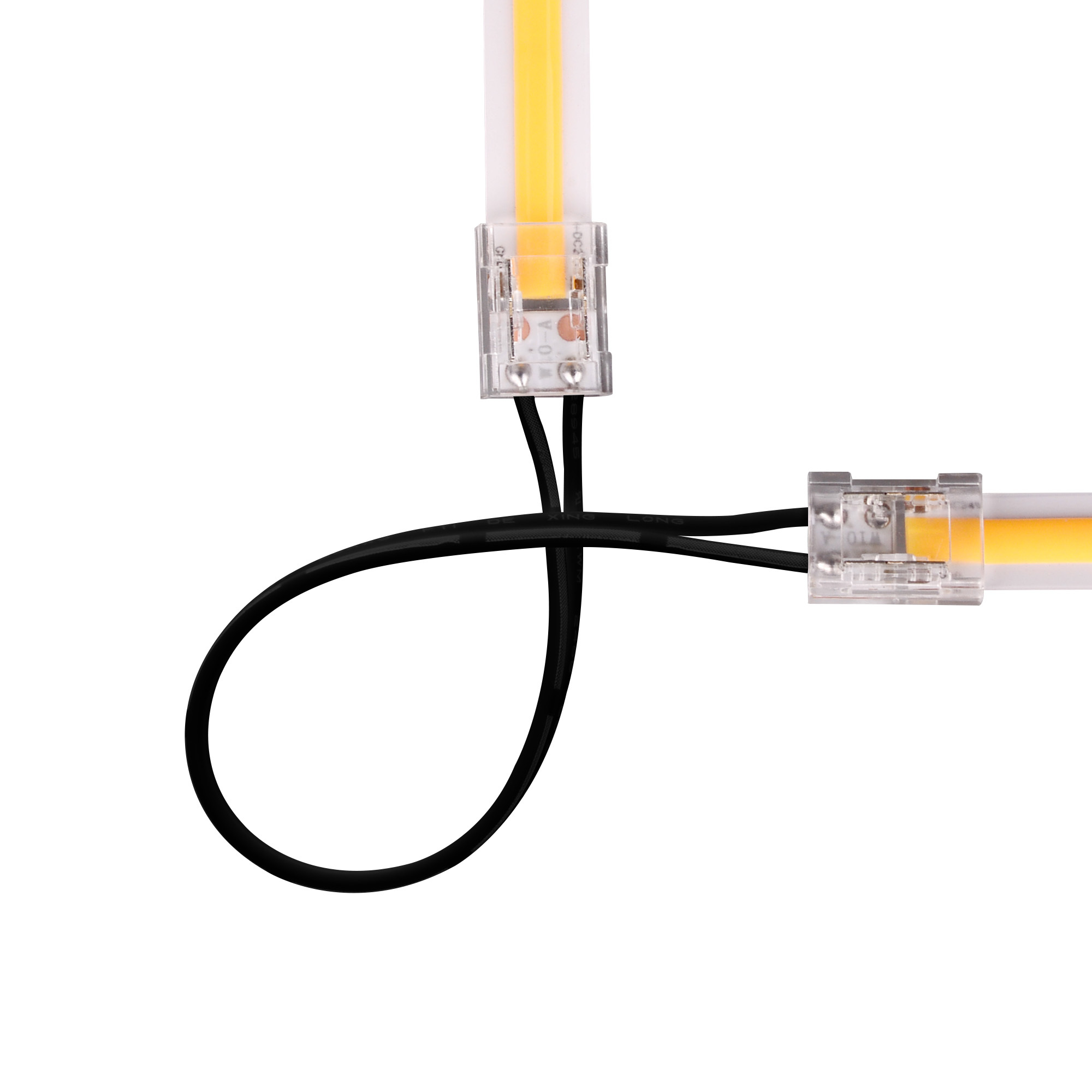 6mm width G model 2 pin black wire Transparent Connector