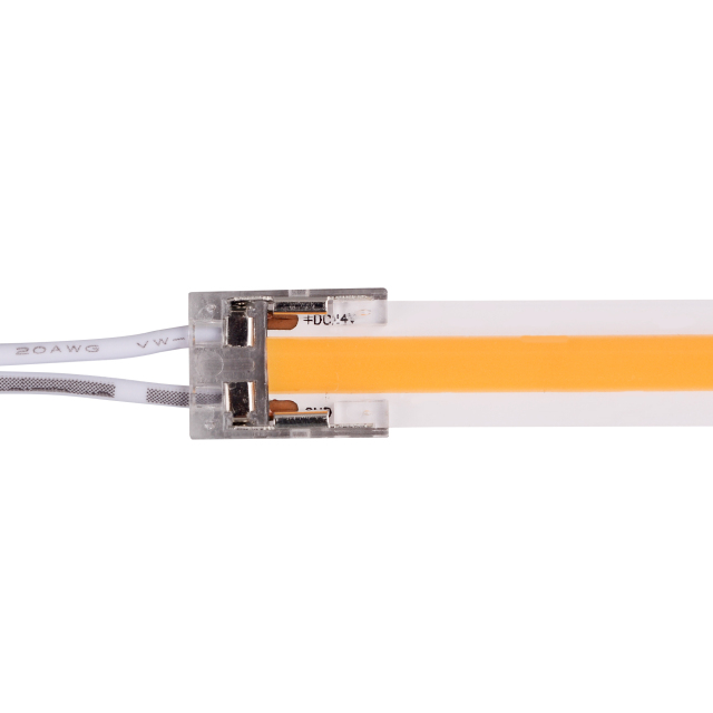 8mm width H model 2 pin Transparent Connector for COB and High Density Strip