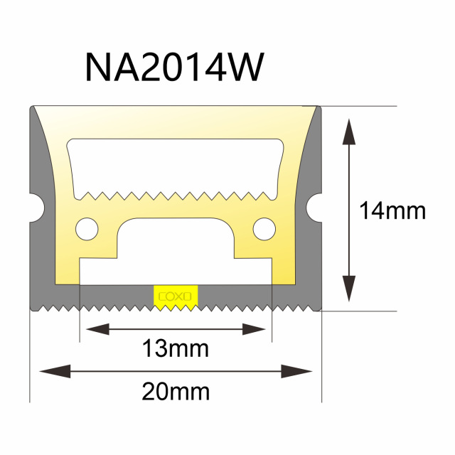 NA2014W 20*14mm Wave-Type Neon Light Tube