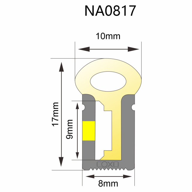 NA0817 8*17mm S-Type Neon Silicone Tube.