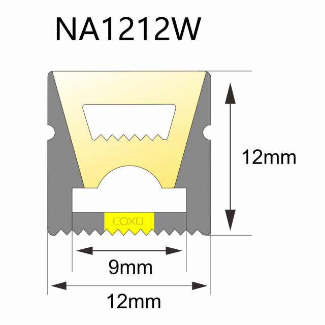 NA1212W 12*12mm Wave-Type Neon Light Tube