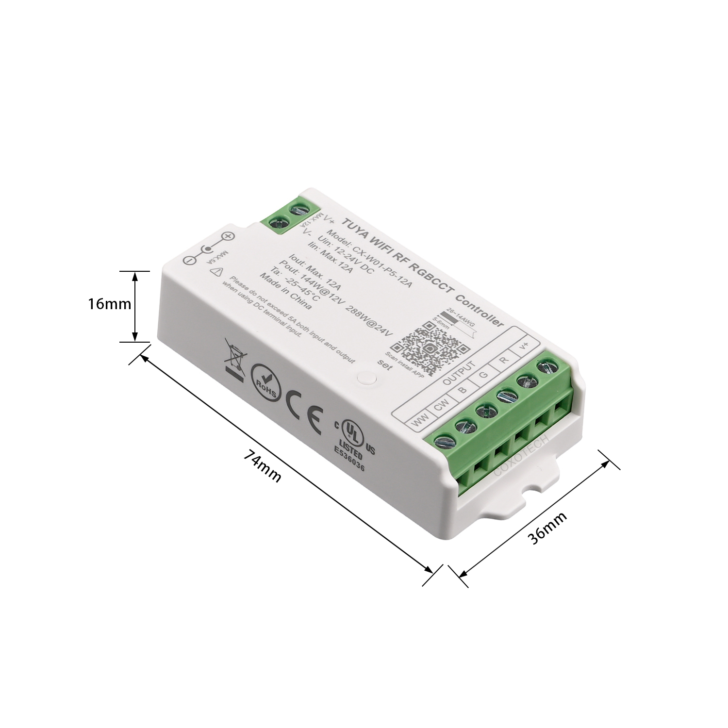 UL Tuya Wifi RF LED Dimmer CCT RGB RGBW RGBCCT Controller