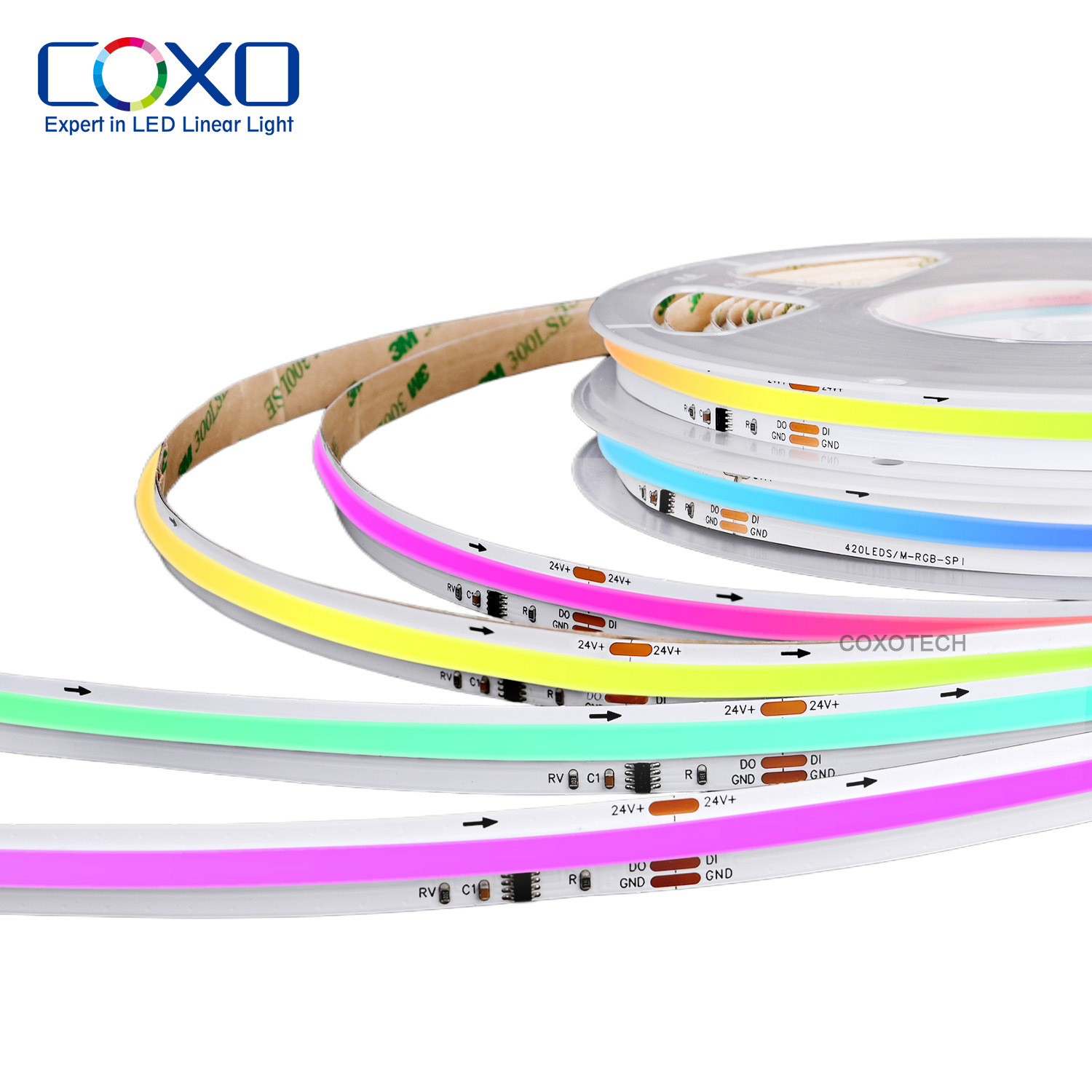 S5000 720leds 5 Years Warranty 12mm Digital COB RGB LED Strip