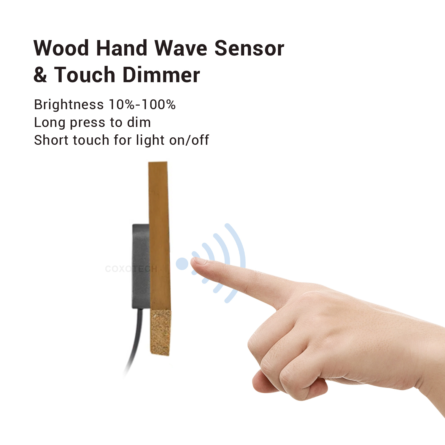 WR-CR-A02 Centralized Control LED Wood Hand Wave Sensor&Touch Dimmer For DIY Cabinet Light