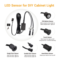 SD-CR-A01 Centralized Control LED Single Door Sensor For DIY Cabinet Light