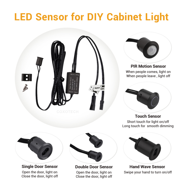 SD-CR-A01 Centralized Control LED Single Door Sensor For DIY Cabinet Light
