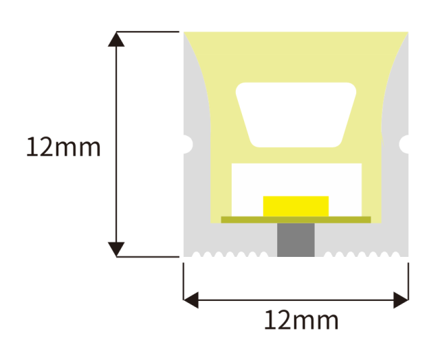 J1212W-D 120leds Ra80 2 Years Warranty 12mm V220-V230V High Voltage Neon LED Strip