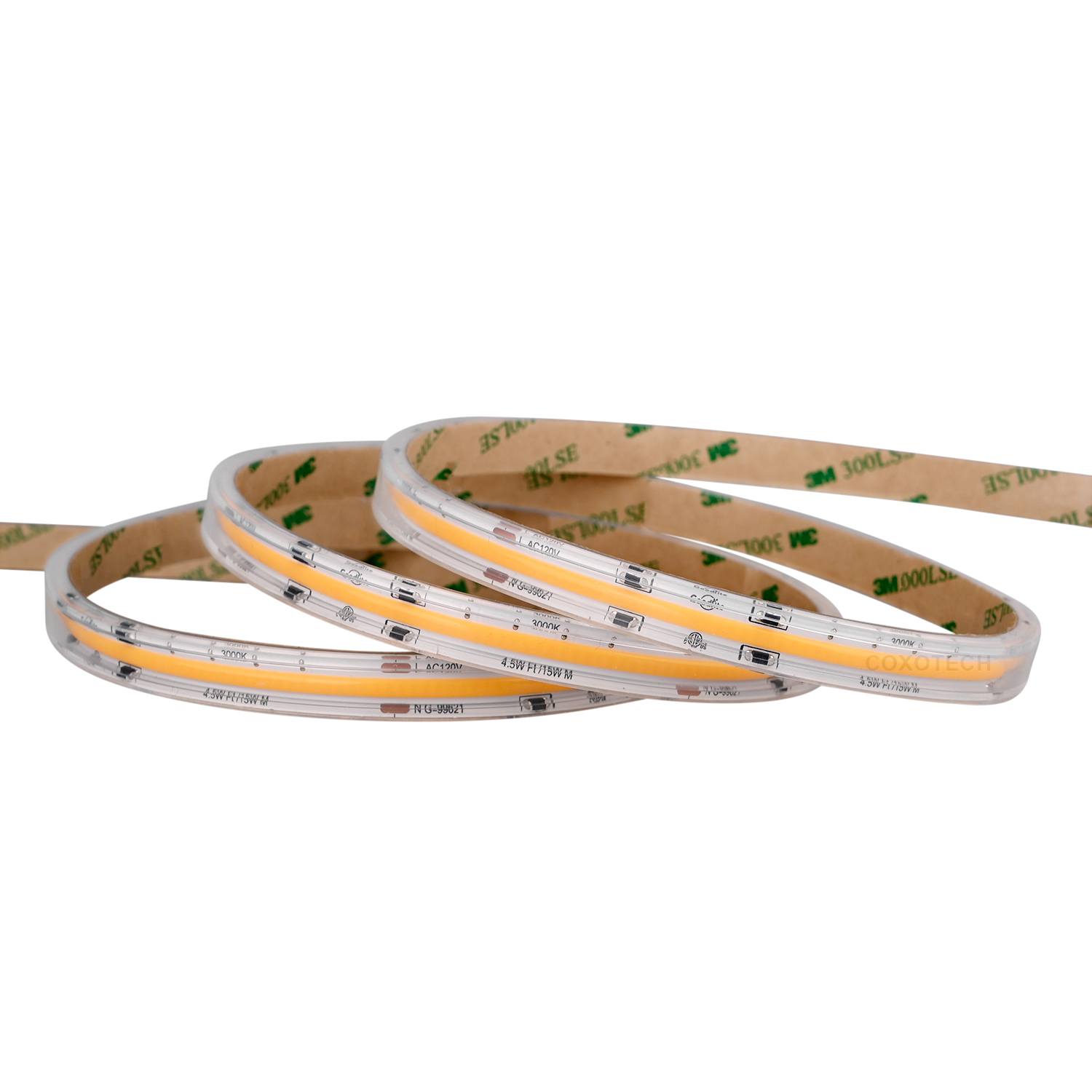 J2000-E 480leds Ra90 2 Years Warranty 12mm V220-V230V High Voltage COB LED Strip