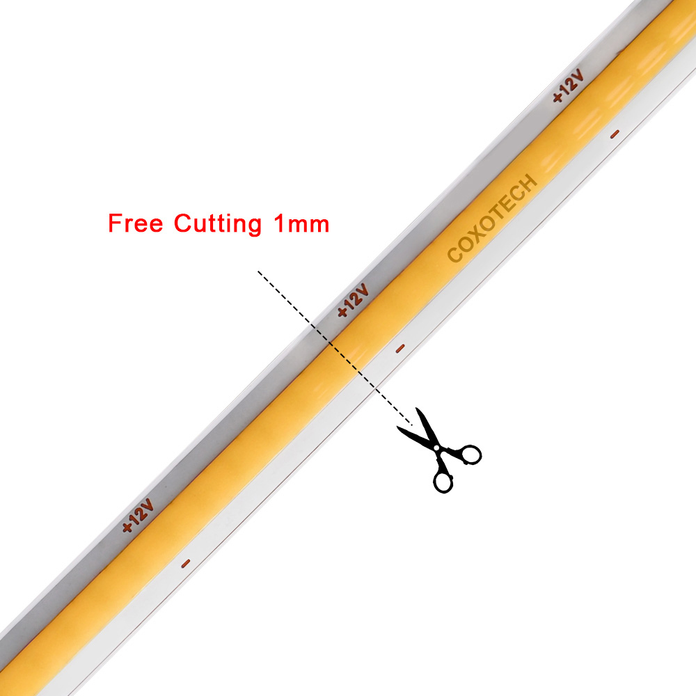 M5000 528leds Ra90 5 Years Warranty 8mm Free Cutting COB LED Strip