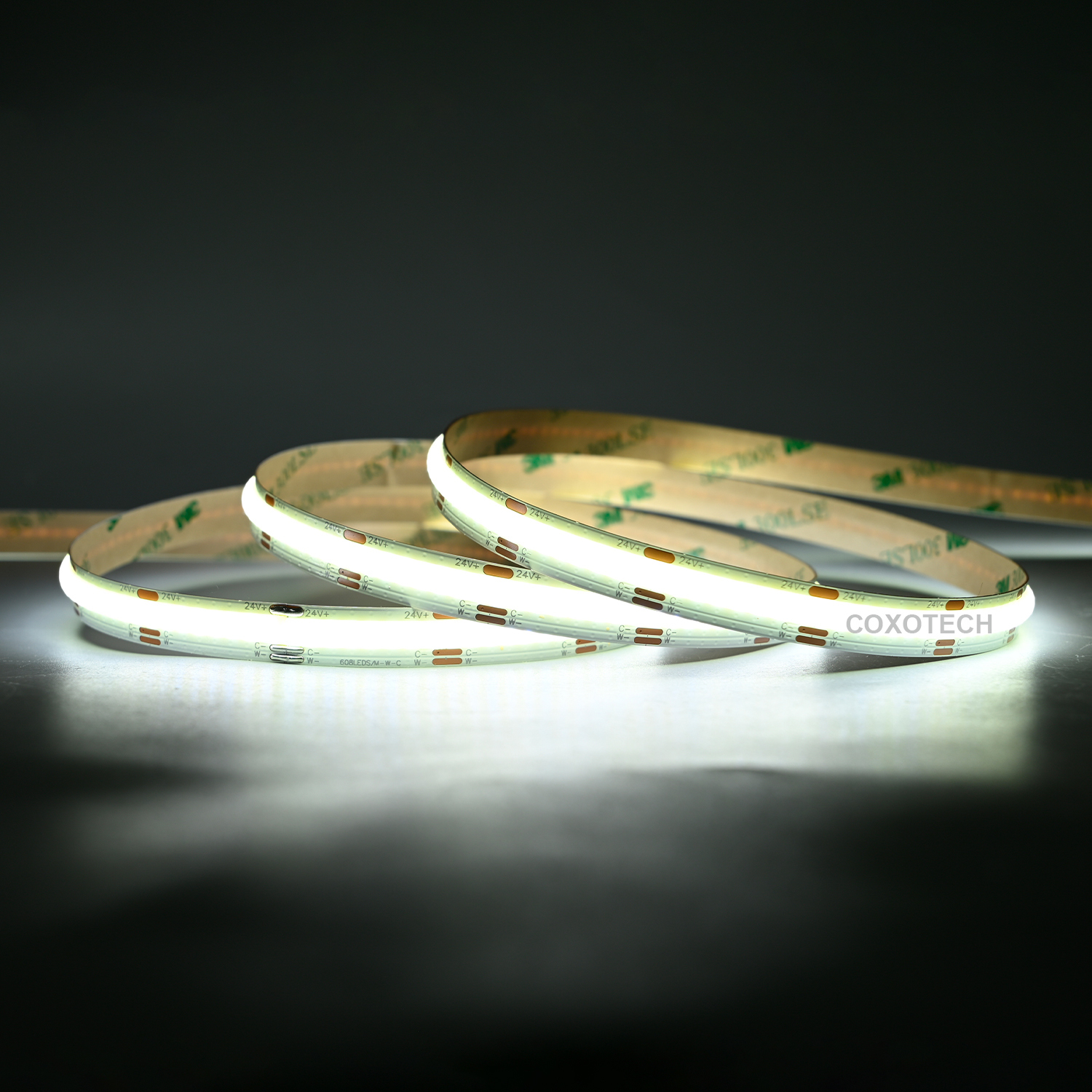 A5000 608leds/m CRI 90 5 Years Warranty 10mm Wide CCT COB Led Strip