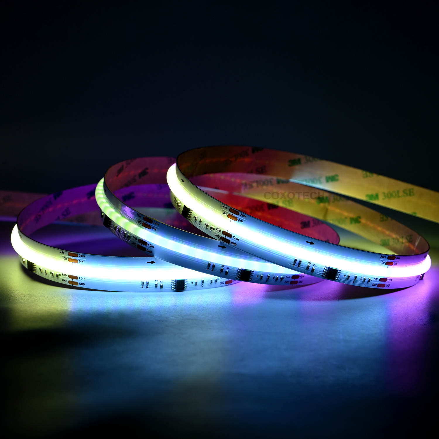 S5000 840leds/m 23W/M 5 Years Warranty Digital 10mm RGBCCT COB led strip