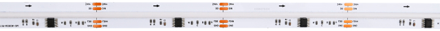 S5000 840leds/m 23W/M 5 Years Warranty Digital 10mm RGBCCT COB led strip