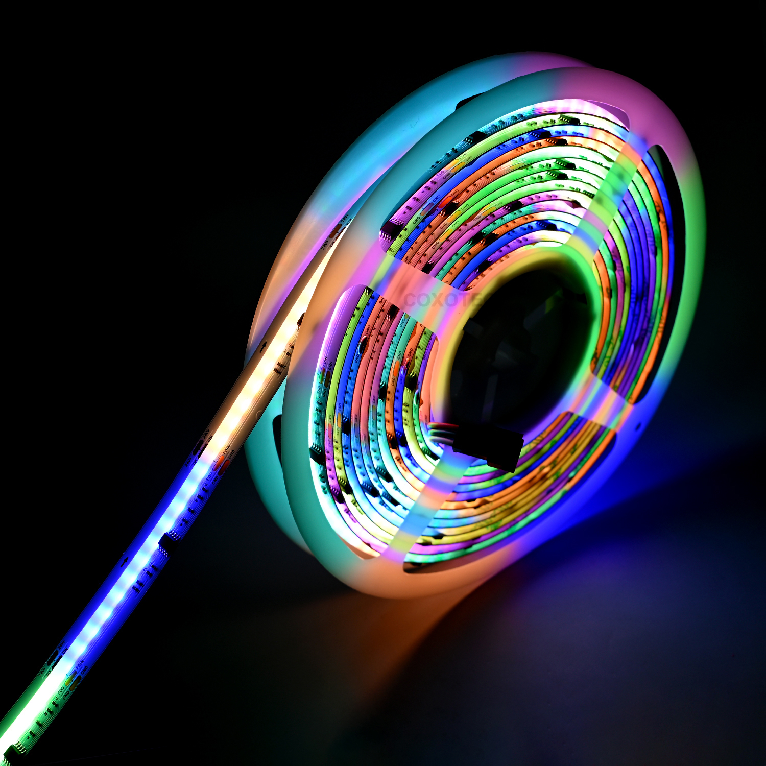 S5000 840leds/m 23W/M 5 Years Warranty Digital 10mm RGBCCT COB led strip