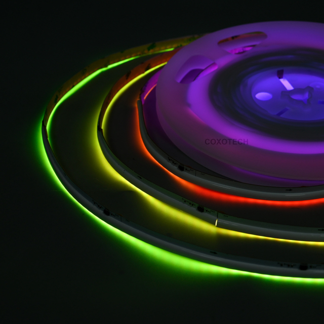 V5000 630leds 5 Years Warranty 8mm Side View Digital COB RGB LED Strip