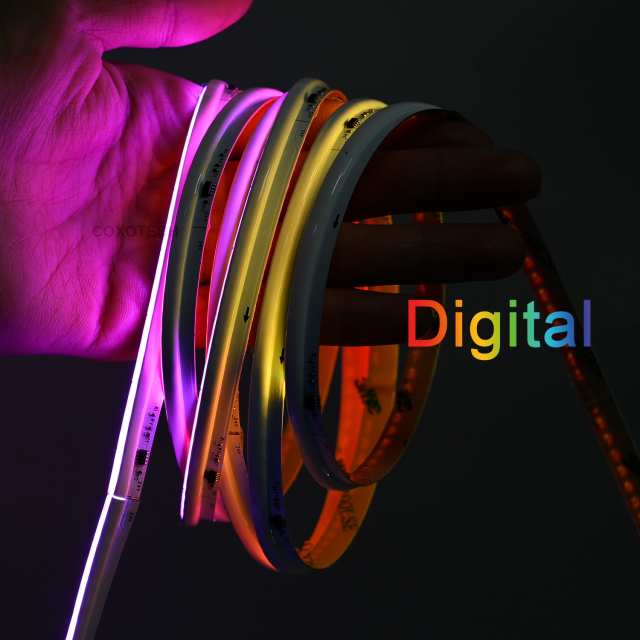 V5000 630leds 5 Years Warranty 8mm Side View Digital COB RGB LED Strip