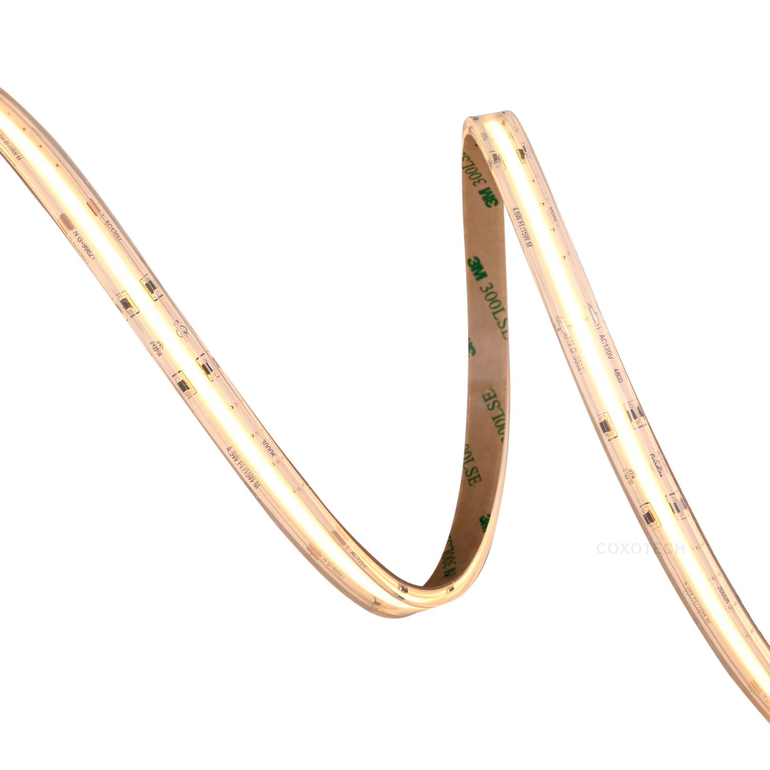 J2000M-E 480leds Ra90 3 Years Warranty 12mm ETL High Voltage COB LED Strip