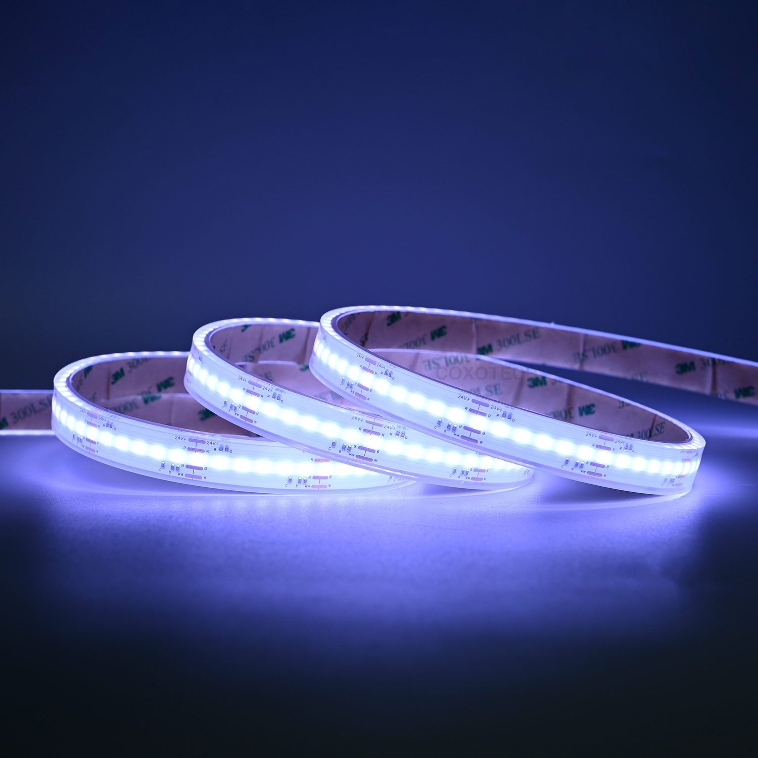 A5000 840leds/m Ra90 5 Years Warranty 12mm IP68 Waterproof COB RGBCCT LED Strip