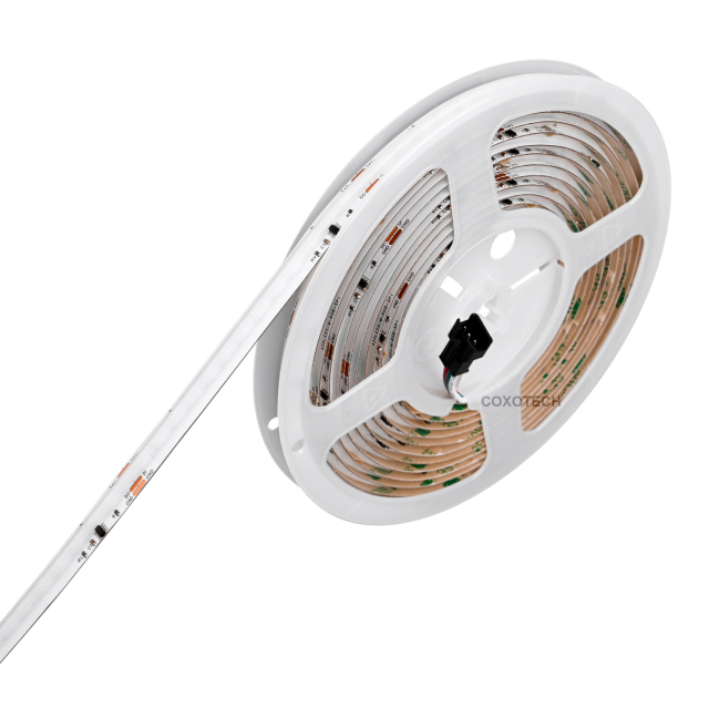 S5000 420leds 10mm Wide White PCB Board Digital COB RGB LED Strip