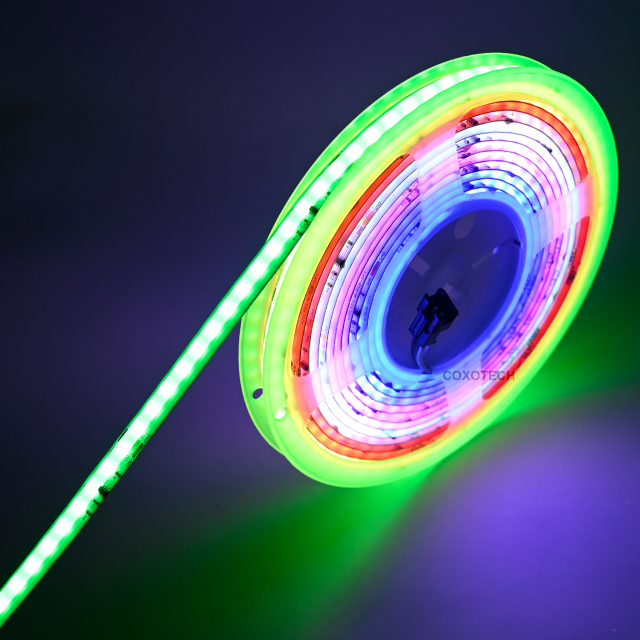 S5000 420leds 10mm Wide White PCB Board Digital COB RGB LED Strip