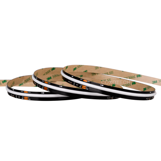 S5000 420leds 10mm Wide Black PCB Board Digital COB RGB LED Strip