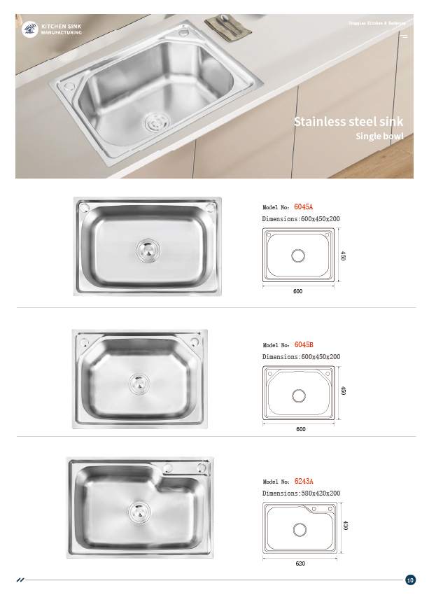 E-catalogue, machine-made sinks