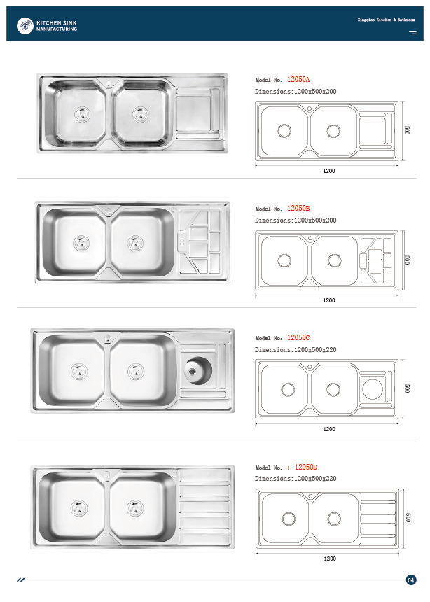 E-catalogue, machine-made sinks