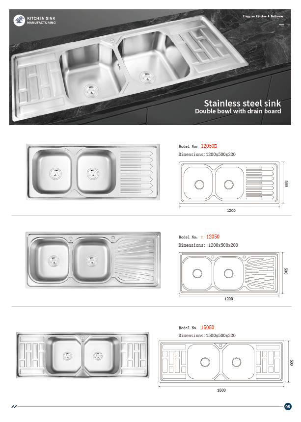 E-catalogue, machine-made sinks