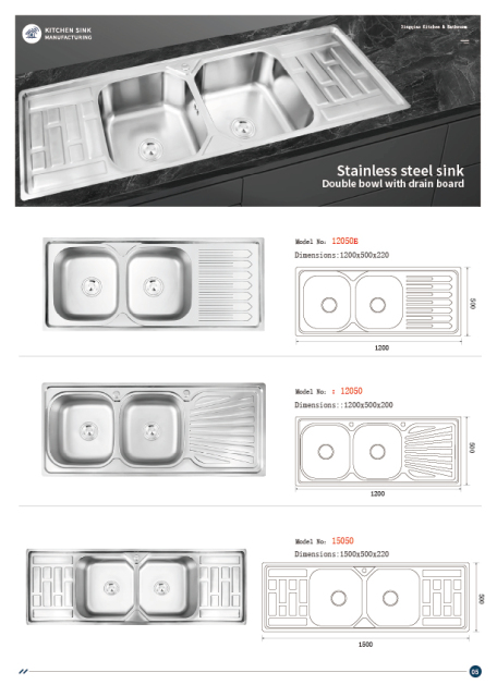 E-catalogue, machine-made sinks