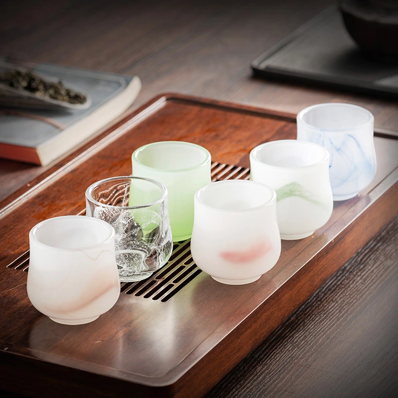 Master cup Chinese style glazed white jade porcelain 90ml