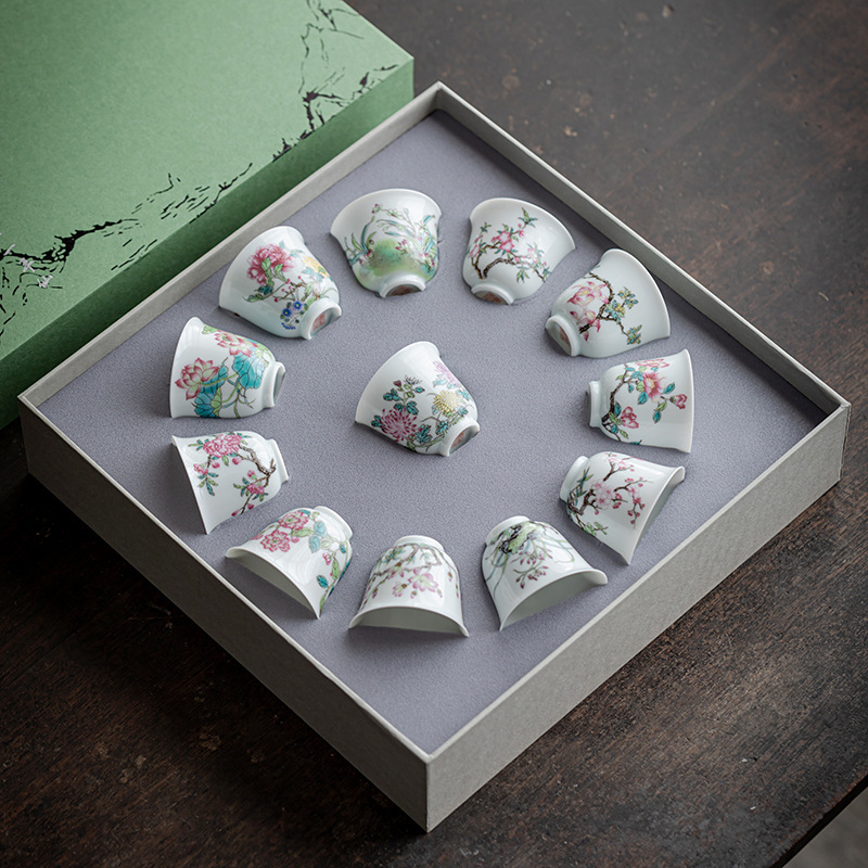 Twelve Gods of Flowers ceramic tea set