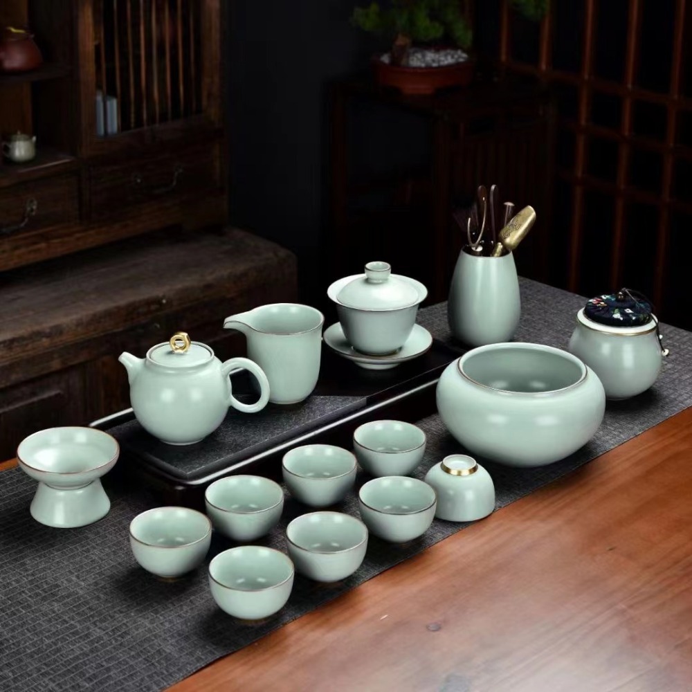 Celadon tea set in various styles
