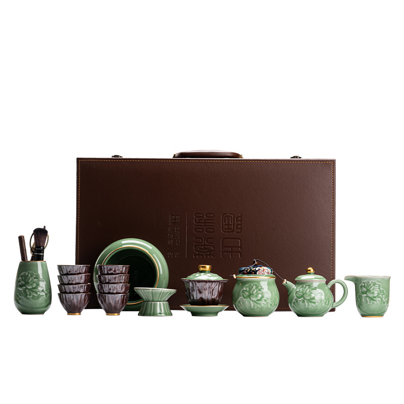 Celadon tea set in various styles