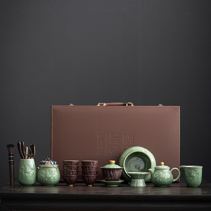 Celadon tea set in various styles