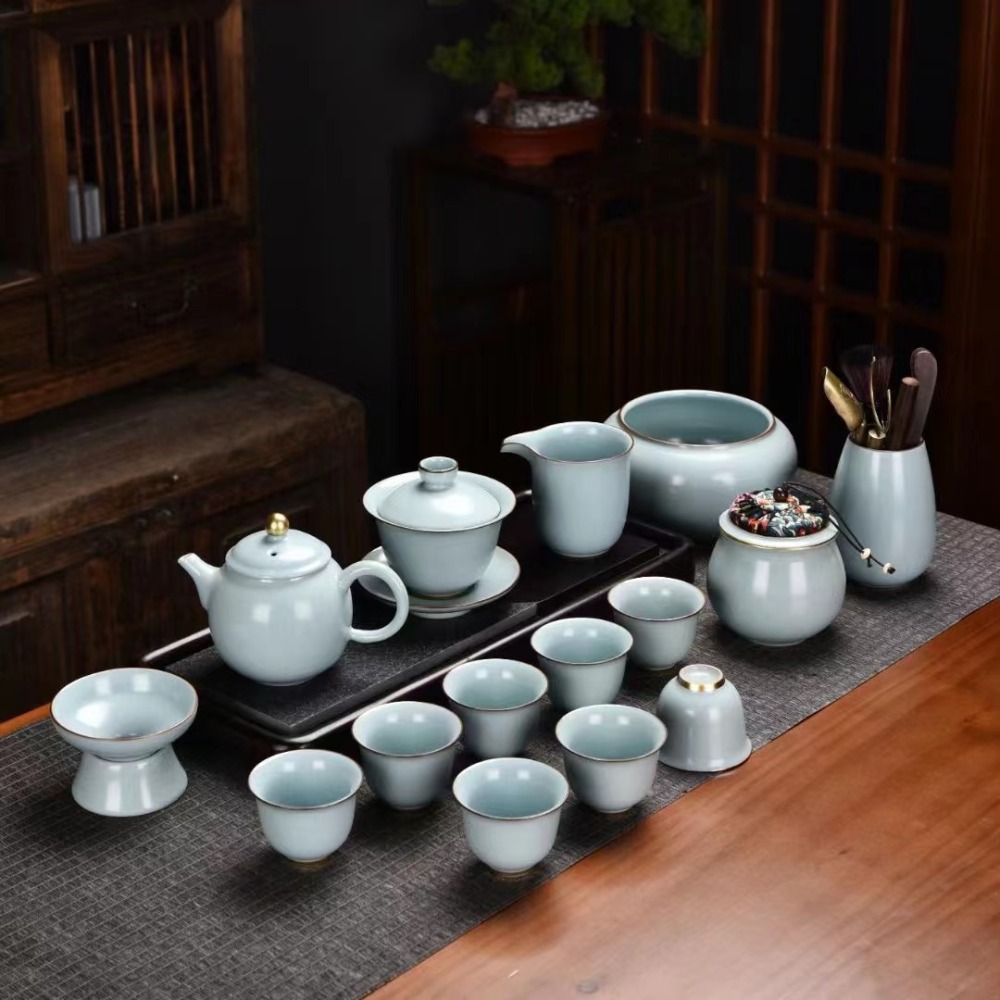 Celadon tea set in various styles