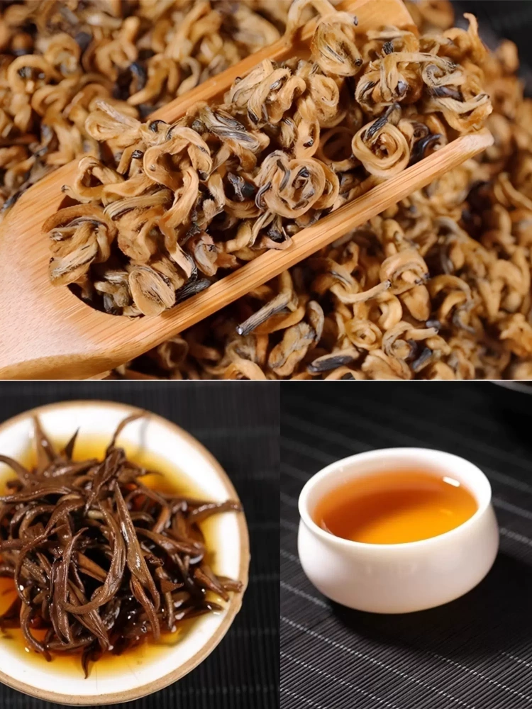 Yunnan Black Tea Golden Snail, Golden Bud and Day Needle Authentic non-special Yunnan Fengqing Black Tea