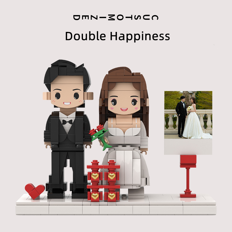 Photo customized portrait building blocks