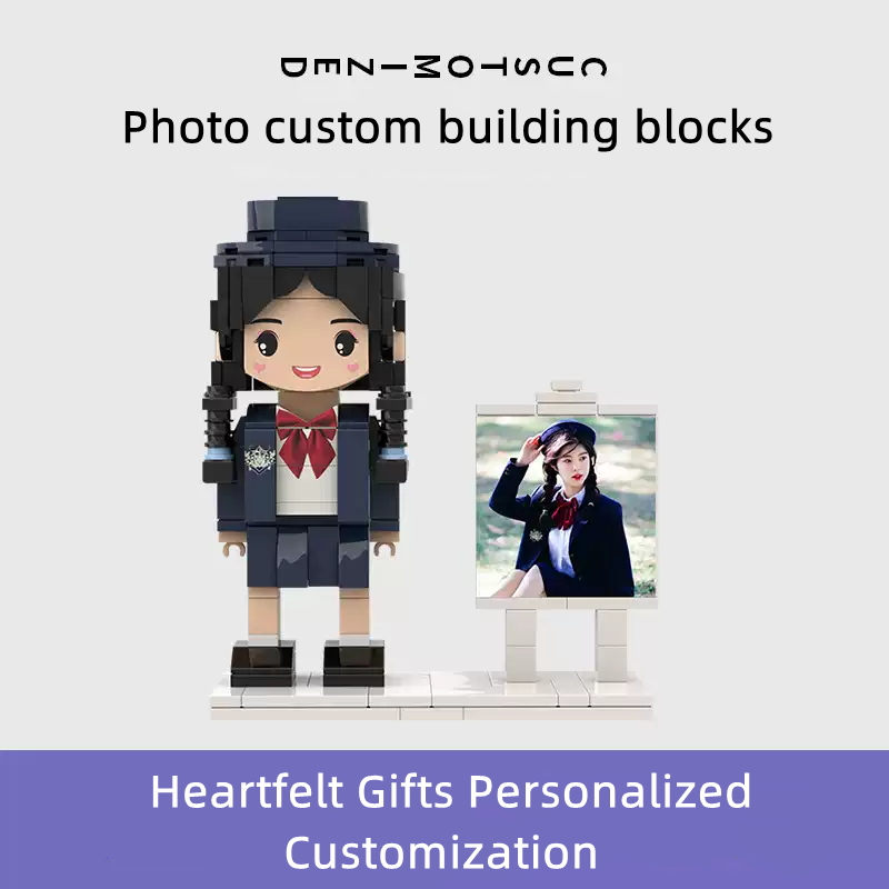 Photo customized portrait building blocks