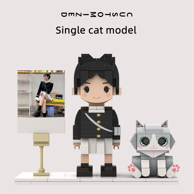 Photo customized portrait building blocks