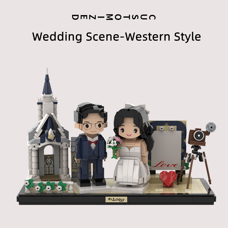 Photo customized portrait building blocks